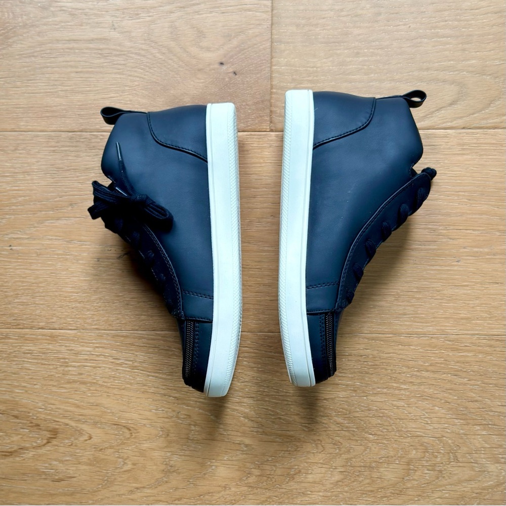 NWT Billy Footwear Sneakers Mid Top Black Easy On/Off Zipper Women’s 7.5 - Picture 5 of 14